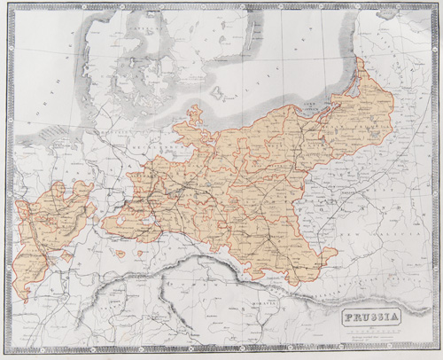 Prussia 1863 antique map